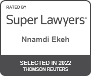 Rated by Super Lawyers Nnamdi Ekeh, Selected in 2022 Thomson Reuters